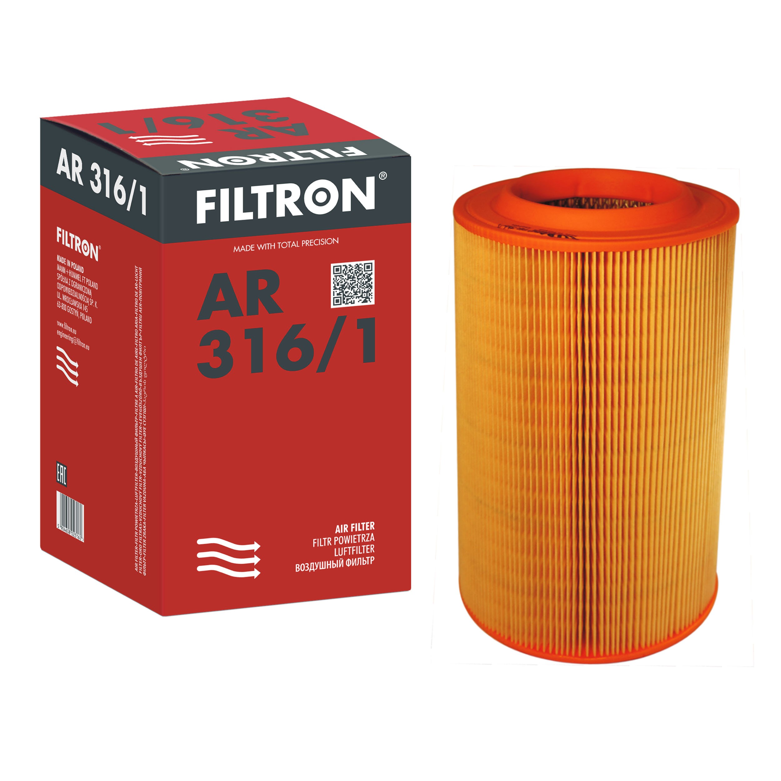 FILTRON Air filter AR 316/1 FILTRON AR 316/1 Citroen Jumper 250 Van air filter replacement