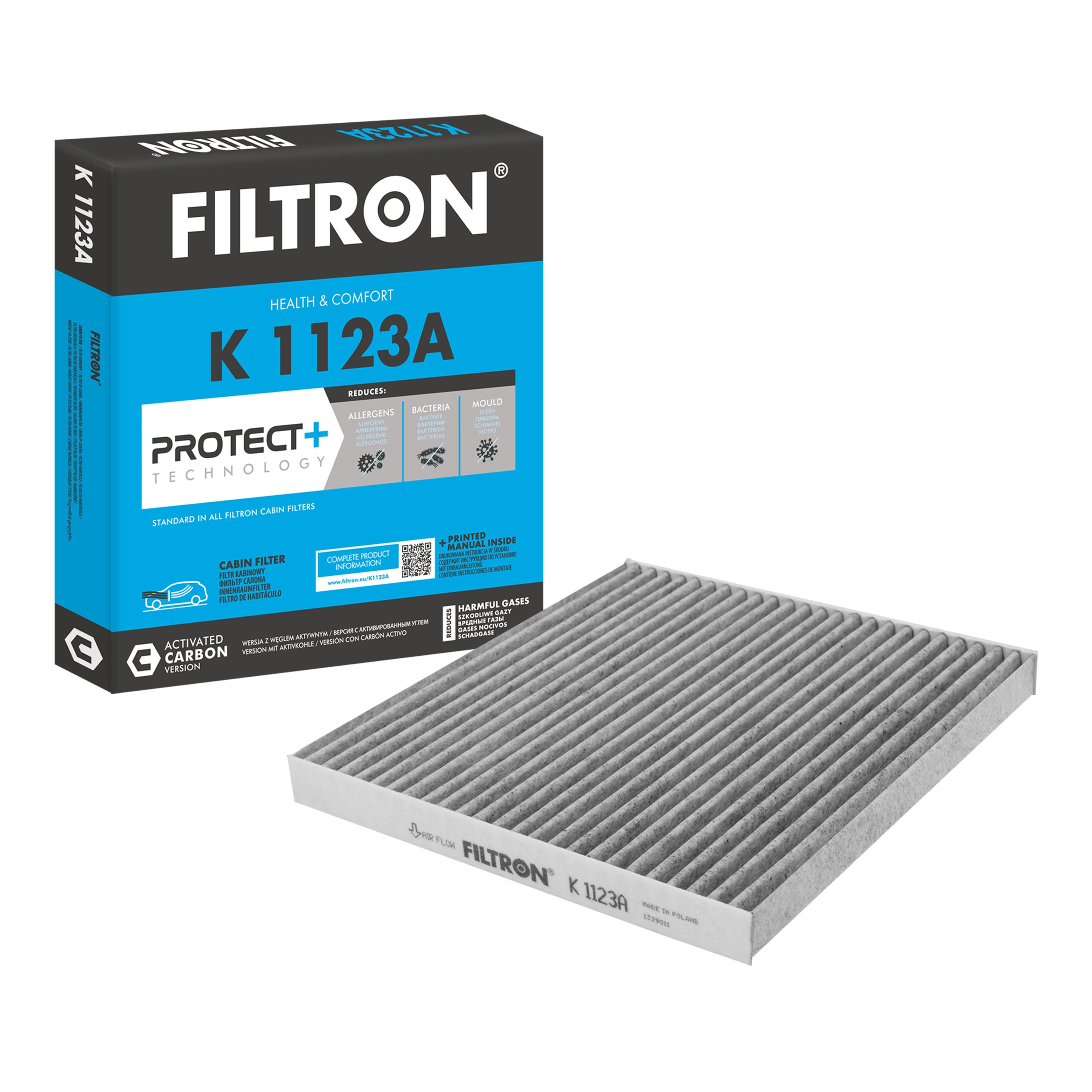 FILTRON Φίλτρο, αέρας εσωτερικού χώρου K 1123A K 1123A Φίλτρο καμπίνας FILTRON TOYOTA CELICA