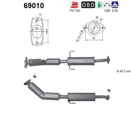 AS Katalysator 69010 AS 69010 Katalysator IS C (XE20) original
