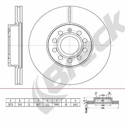 BRECK Disco freno BR 447 VH100 BR 447 VH100 Dischi freno BRECK DACIA LODGY costo