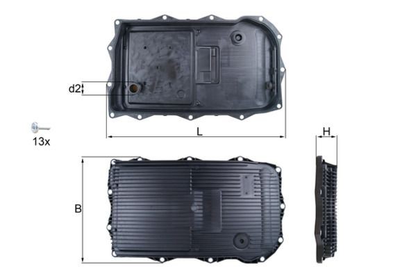 MAHLE Hydraulikfiltersæt, automatgearkasse HX 184KIT HX 184KIT Bundkar automatisk gear NISSAN JUKE MAHLE