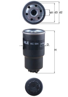 Fuel filter MAHLE KC 584 MAHLE KC 584 MAZDA 2 2025 fuel filter price