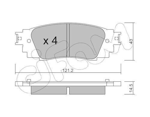 CIFAM Piduriklotsid 822-1089-0 822-1089-0 Piduriklotsid TOYOTA COROLLA CIFAM