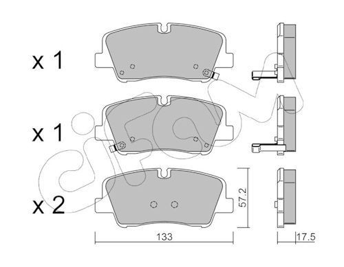 CIFAM Brake pad set 822-1095-0 HYUNDAI ix55 CIFAM brake pads 82210950