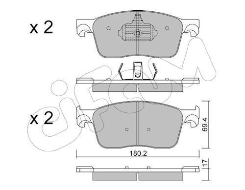 CIFAM Τακάκια φρένων 822-1107-0 Τακάκια TOYOTA CIFAM 822-1107-0