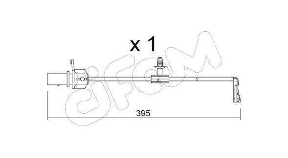 CIFAM Slitekontakt bremsekloss SU.346 SU.346 Slitasjevarsler bremseklosser AUDI A4 CIFAM