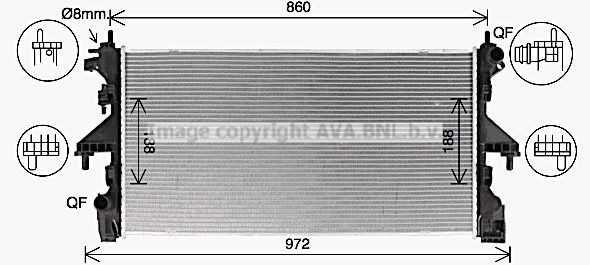 Radiators, Motora dzesēšanas sistēma PRASCO CN2320 PRASCO CN2320 Dzesēšanas radiatori CITROËN JUMPER 2025