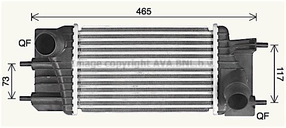 PRASCO Chladič plniaceho vzduchu DN4460 Intercooler PRASCO MURANO DN4460 lacné