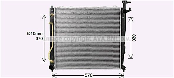 PRASCO Chladič motora KA2304 KA2304 Chladič vody KIA PICANTO PRASCO