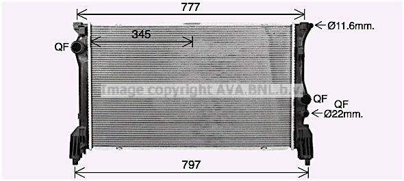 PRASCO Ψυγείο, ψύξη κινητήρα MS2725 PRASCO MS2725 Ψυγειο νερου Mercedes-Benz W447 τιμες