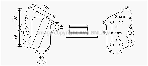 PRASCO Oliekøler, motorolie MS3713 MS3713 Olieradiator PRASCO MERCEDES-BENZ V-klasse