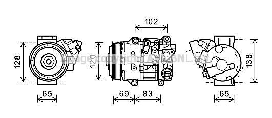 PRASCO Compresseur de climatisation TOAK661 TOAK661 Compresseur de climatisation PRASCO TOYOTA PREVIA
