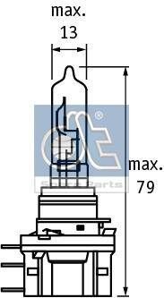 DT Spare Parts Żiarovka pre diaľkový svetlomet 9.78166 Žiarovka hlavného svetlometu DT Spare Parts Renault 4 9.78166