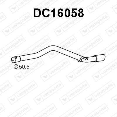 VENEPORTE Izplūdes caurule DC16058 DC16058 Izplūdes caurules DACIA LOGAN VENEPORTE