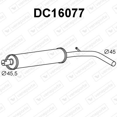 VENEPORTE Silencieux avant DC16077 VENEPORTE DC16077 Silencieux avant Citroën C1 d'origine