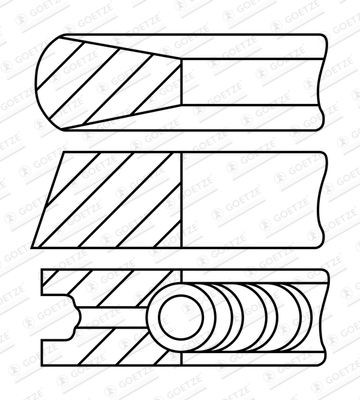 Männänrengassarja GOETZE ENGINE 08-431900-10 GOETZE ENGINE 08-431900-10 HYUNDAI i30 2009 Männänrengassarja