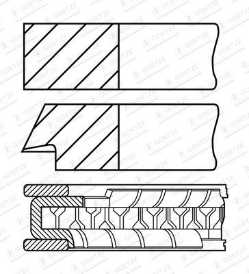 GOETZE ENGINE Σετ δακτυλίων εμβόλου 08-451905-00 GOETZE ENGINE 08-451905-00 Ελατηρια εμβολου Saab 9-5 YS3G τιμες