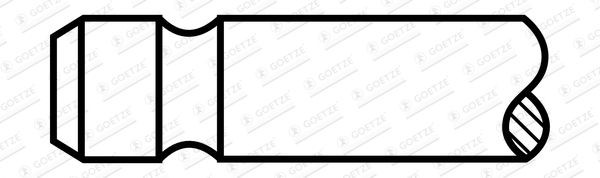 GOETZE ENGINE Exhaust valve 91-331107-00 VW 1500/1600 GOETZE ENGINE exhaust valve 9133110700