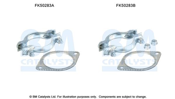BM CATALYSTS Kit de montagem, tubo de escape FK50283 Kit de montagem sistema de escape Opel J7 FK50283 BM CATALYSTS