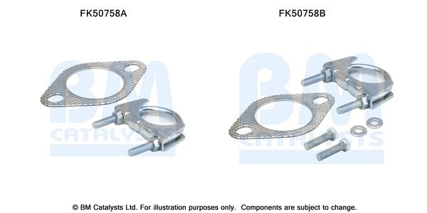 BM CATALYSTS Monteringssett, eksosrør FK50758 Monteringssett eksosanlegg BM CATALYSTS Dodge CARAVAN FK50758