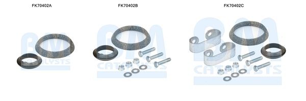 BM CATALYSTS Montāžas komplekts, Izplūdes caurule FK70402 FK70402 Montāžas komplekts izplūdes gāzu sistēma BM CATALYSTS SEAT AROSA