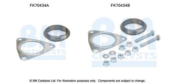 BM CATALYSTS Mounting Kit, exhaust pipe FK70434 FK70434 BM CATALYSTS exhaust mounting kit for AUDI A4