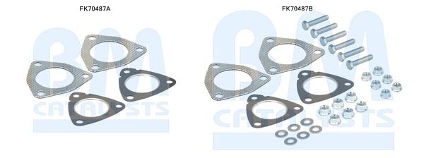 BM CATALYSTS Mounting Kit, exhaust pipe FK70487 FK70487 BM CATALYSTS exhaust mounting kit for AUDI A4