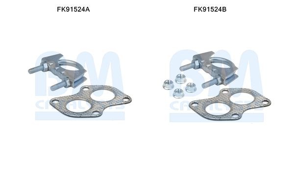 BM CATALYSTS Montāžas komplekts, Katalizators FK91524 Montāžas komplekts izplūdes gāzu sistēma BM CATALYSTS Seat AROSA FK91524