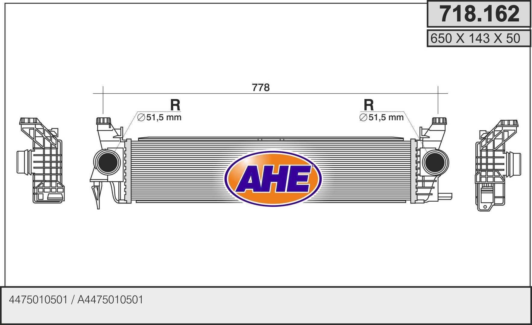 AHE Intercooler 718.162 Radiator intercooler AHE CLS 718.162 billige