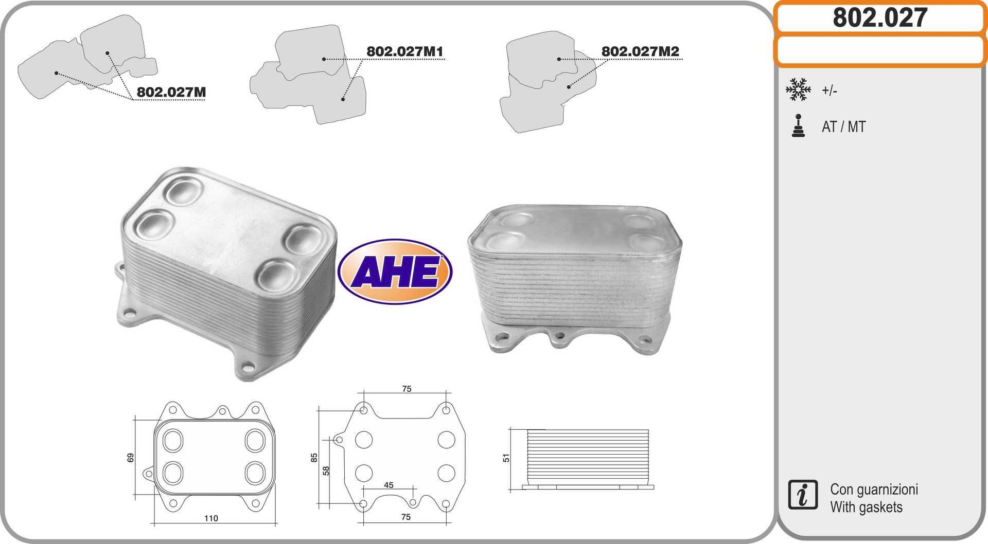AHE Oliekoeler 802.027 Oliekoeler AHE A6 802.027 goedkoop
