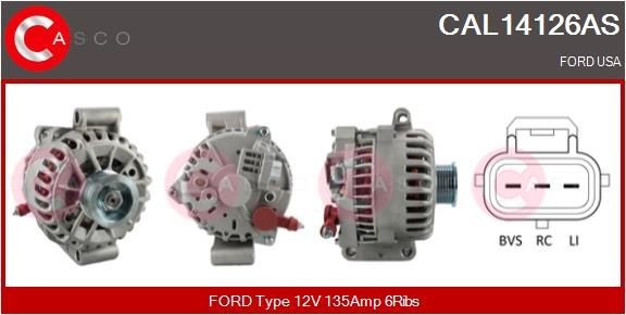 CASCO Generator CAL14126AS CASCO CAL14126AS Alternator FORD USA Expedition Mk3 SUV (U324) billig