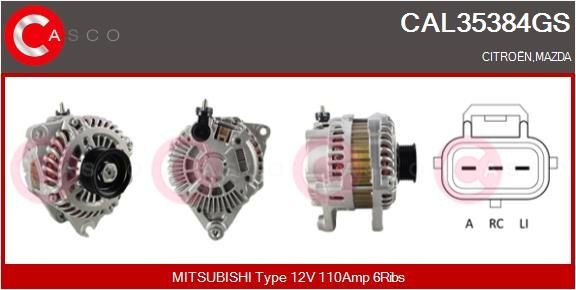 Alternatore CASCO CAL35384GS CASCO CAL35384GS Dinamo MAZDA CX-9 2015