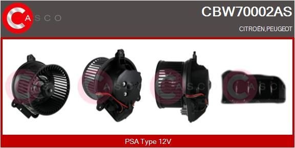 Vnútorný ventilátor CASCO CBW70002AS CASCO CBW70002AS Vnútorný ventilátor CITROËN SAXO 2001