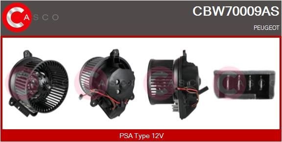 Interieurventilatie CASCO CBW70009AS CASCO CBW70009AS: Kachelmotor Peugeot 405 2020