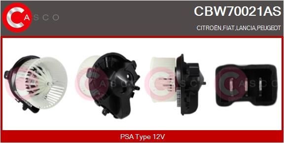 CASCO Vnútorný ventilátor CBW70021AS Vnútorný ventilátor Fiat 179AX CBW70021AS CASCO