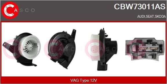 CASCO Pulseur d'air habitacle CBW73011AS CBW73011AS Ventilateur clim SKODA OCTAVIA CASCO