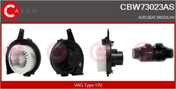 CASCO Interior Blower CBW73023AS CASCO CBW73023AS Skoda Fabia Mk2 cabin blower replacement
