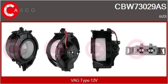 CASCO Pulseur d'air habitacle CBW73029AS Skoda OCTAVIA Moteur électrique pulseur d'air habitacle CASCO CBW73029AS