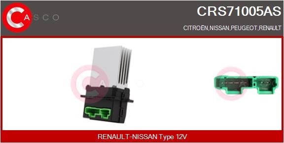 Blower motor resistor CASCO CRS71005AS CASCO CRS71005AS Peugeot 607 2009 Blower motor resistor price