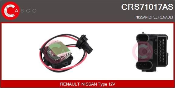 CASCO Résistance, pulseur d'air habitacle CRS71017AS Système de ventilation OPEL Vivaro B Van (X82): Résistance, pulseur d'air habitacle CASCO CRS71017AS