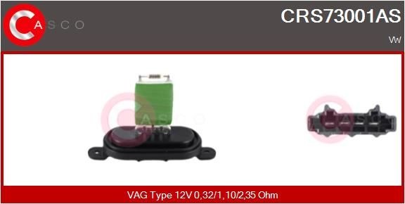 CASCO Gebläsewiderstand CRS73001AS Volkswagen 2H_, S1B Gebläse, Vorwiderstand CRS73001AS CASCO