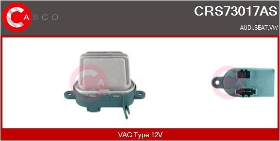 CASCO Kachelweerstand CRS73017AS CRS73017AS Ventilator weerstand AUDI A8 CASCO
