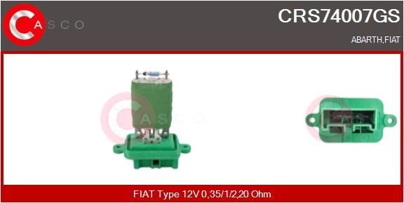 Αντίσταση, βεντιλατέρ εσωτ. χώρου CASCO CRS74007GS CASCO CRS74007GS: Αντίσταση βεντιλατέρ Fiat STILO 2001