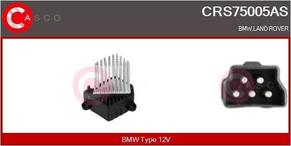 Kachelweerstand CASCO CRS75005AS CASCO CRS75005AS Weerstand, interieurventilator BMW X3 2003