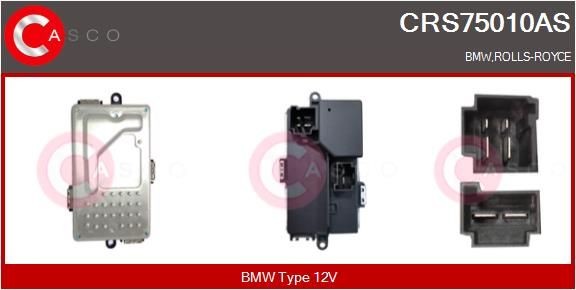 CASCO Resistenza ventola abitacolo CRS75010AS CASCO CRS75010AS Resistenza ventola abitacolo BMW 5 Sedan (F10) 520 d xDrive 136 CV 2013