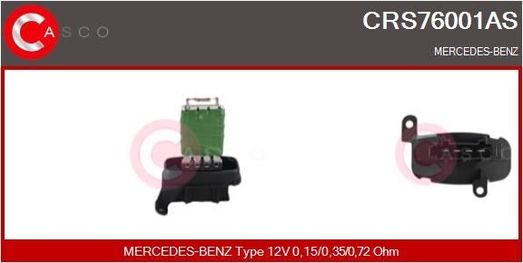 CASCO Kachelweerstand CRS76001AS CASCO CRS76001AS Weerstand aanjager Mercedes W638 Bus prijs