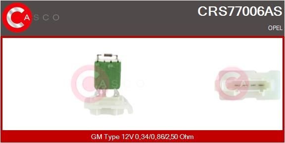 CASCO Modstand, kabineventilator CRS77006AS CASCO CRS77006AS Varmemodstand Opel Vectra C Caravan billig