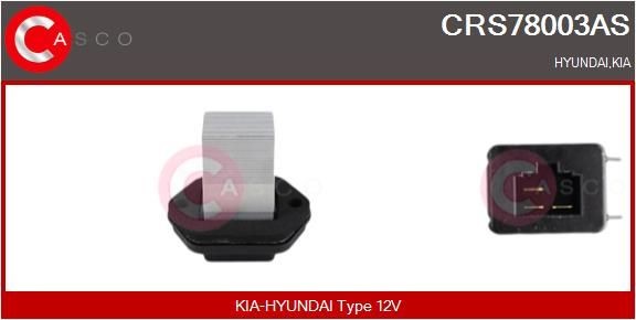 CASCO Kachelweerstand CRS78003AS CASCO CRS78003AS Verwarming / ventilatie KIA SORENTO I (JC) 2005