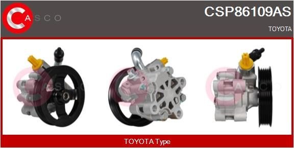 Stuurbekrachtigingspomp CASCO CSP86109AS CASCO CSP86109AS Stuurpomp Toyota COROLLA 2006