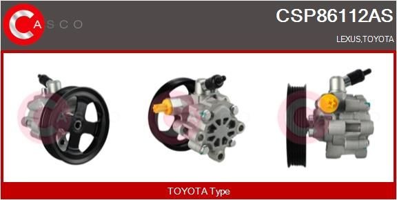 CASCO Roolivõimu pump CSP86112AS CASCO CSP86112AS Hüdraulikapump roolimine Smart CITY-COUPE originaal